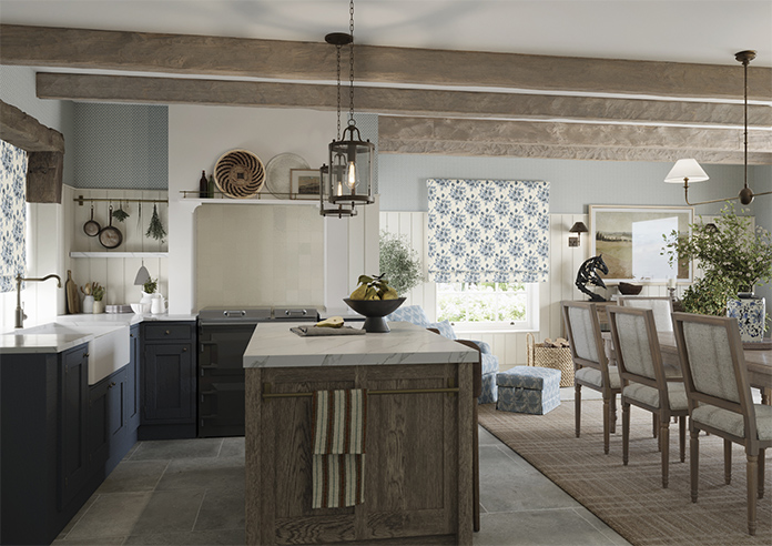 Pensford, Penn Bouquet Raffs Blue - Twist&Fit Roman Blind - Image 6